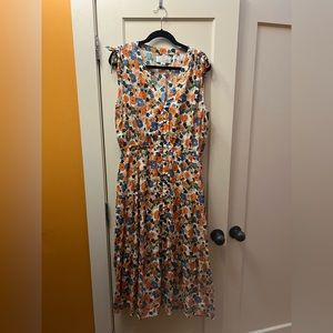 Trovata Birds of Paradise floral, tiered, garden dress. Worn once. EUC